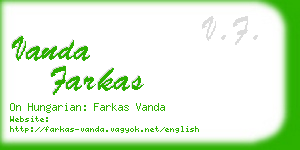 vanda farkas business card